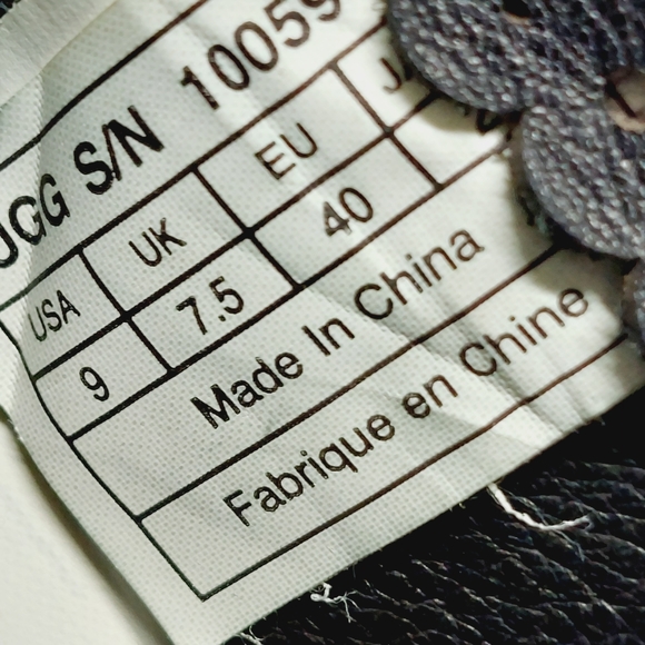 UGG Cary Black Nubuck Leather Back Lace Block Heel Mid Calf Boots D1018 - Picture 9 of 12